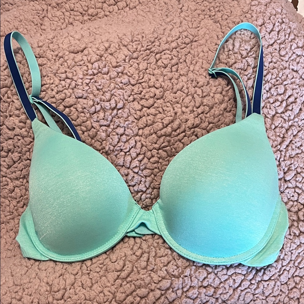Victoria's Secret Mint and Navy Bra